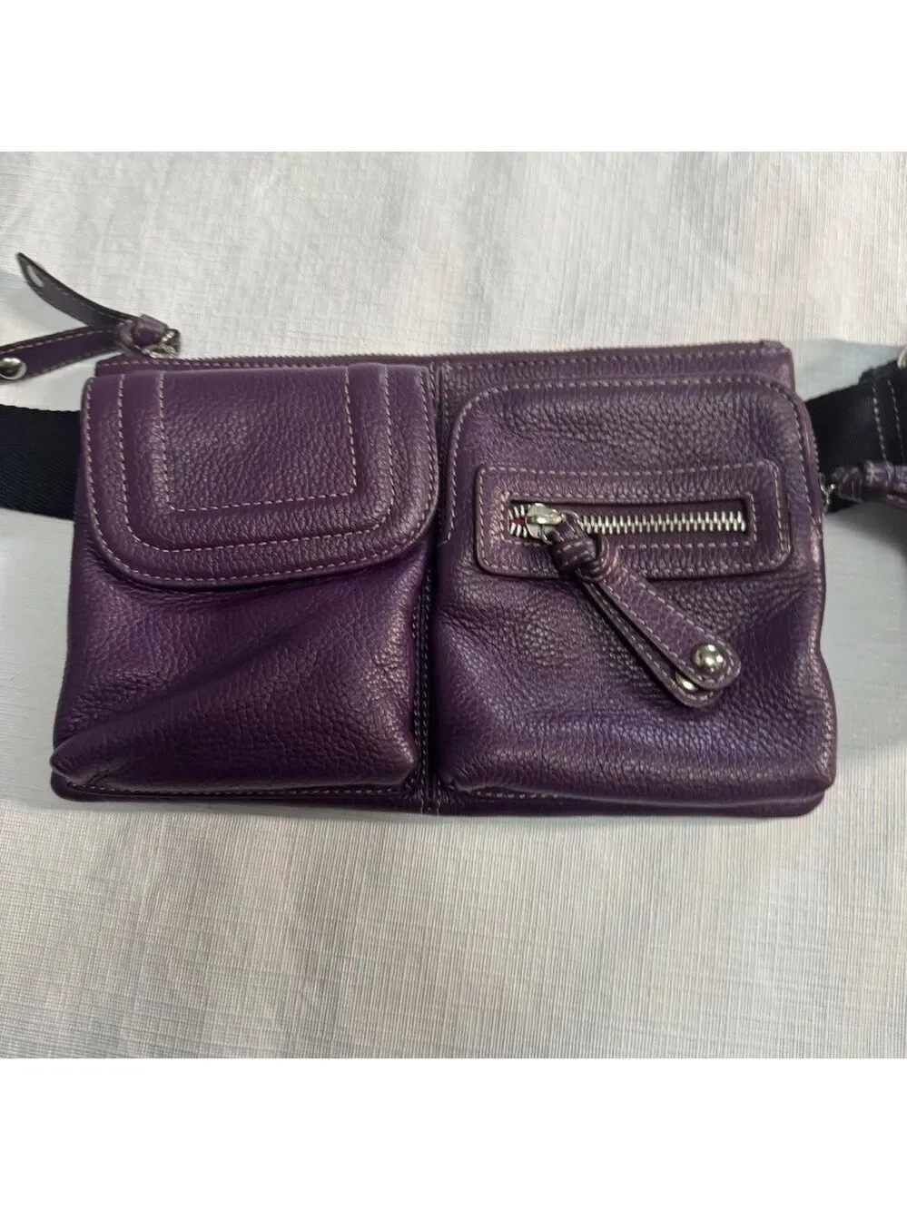 Danier Deep Purple Crossbody Belt Bag